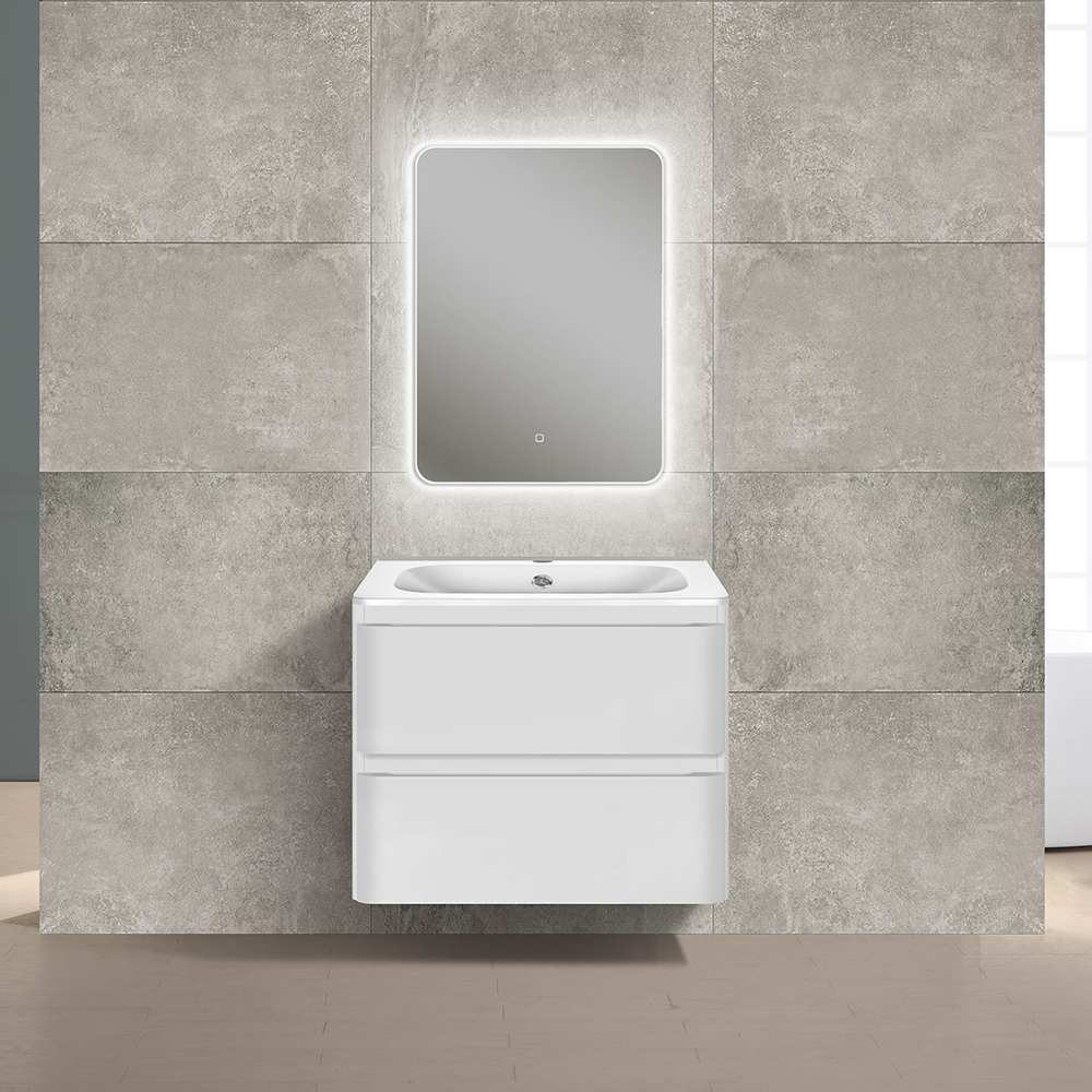 Мебель для ванной Vincea Vico 60 G.White, цвет белый VMC-2V600GW+VCB-2VP600W+VLM-2F550 - фото 1