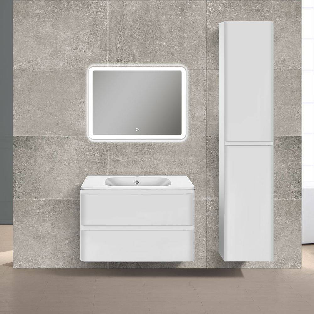 Мебель для ванной Vincea Vico 80 G.White, цвет белый VMC-2V800GW+VCB-2VP800W+VLM-2A800 - фото 1