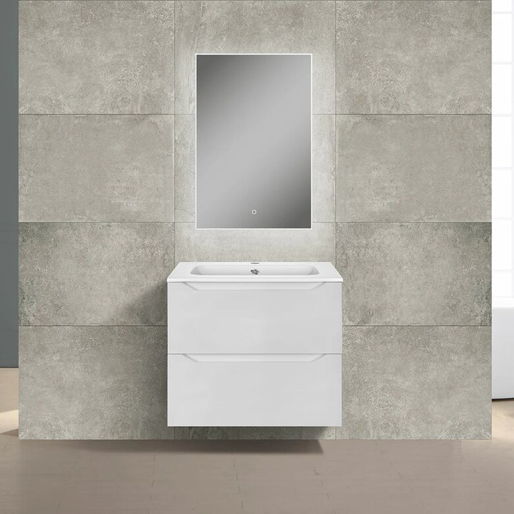 Мебель для ванной Vincea Norma 60 G.White, цвет белый VMC-2N600GW+VCB-2N600W+VLM-2J600 - фото 1