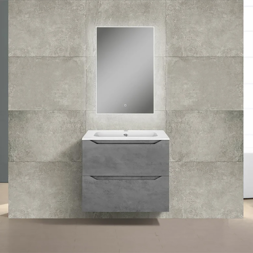 Мебель для ванной Vincea Norma 60 Beton, цвет серый VMC-2N600BT+VCB-2N600W+VLM-2J600 - фото 1