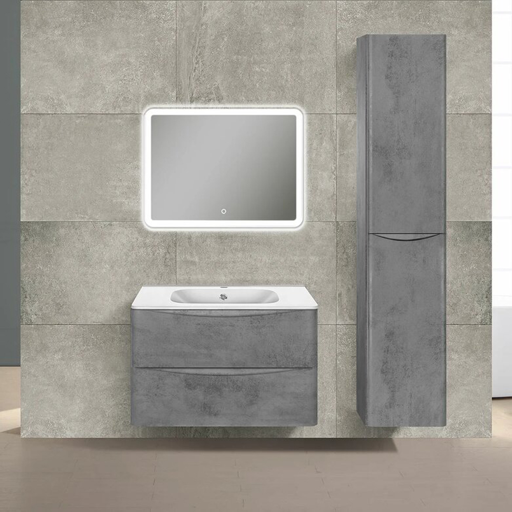Мебель для ванной Vincea Paola 80 Beton шкаф пенал vincea paola 35х170 v oak vsc 2p170vo l