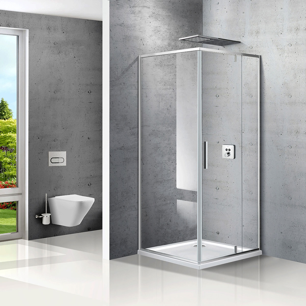 

Душевой уголок Vincea Slim VPR-2SL9012CL-R хром, стекло прозрачное, Прозрачный