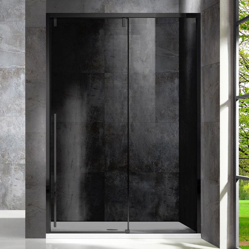 Душевая дверь Vincea Lugano VDS-1L120CGB-1 черный, стекло тонированное