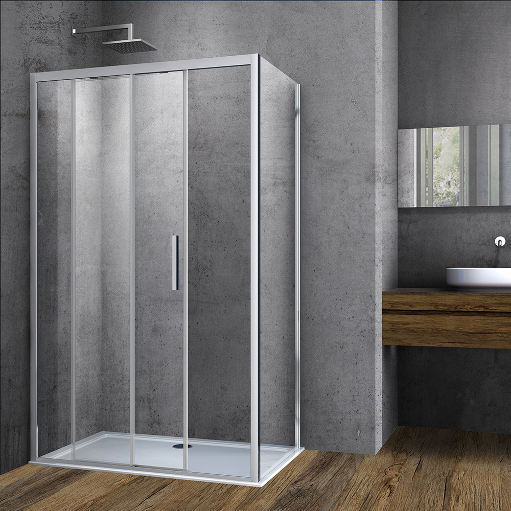 

Душевой уголок Vincea Soft VSR-3SO9010CL хром, стекло прозрачное, Прозрачный