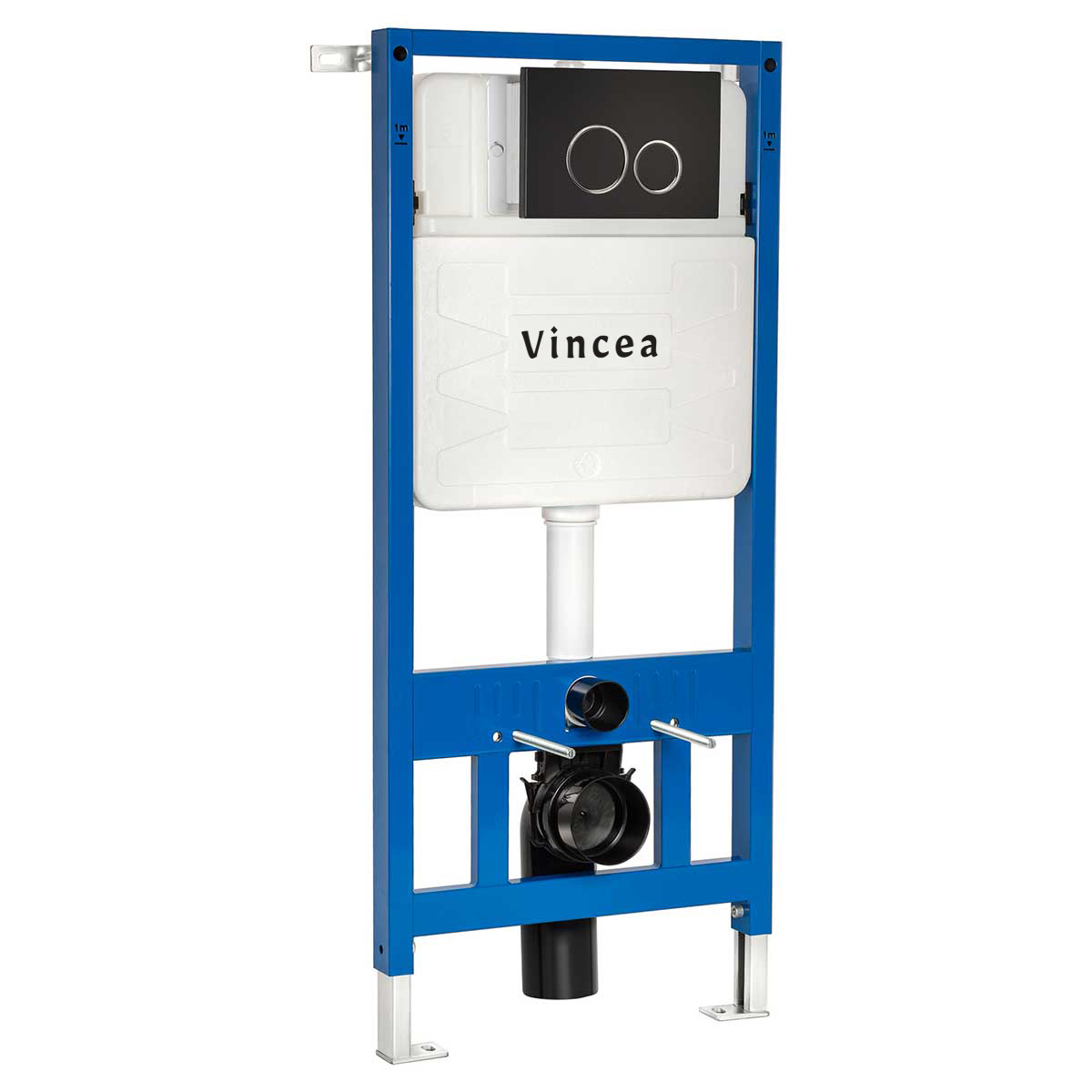 Инсталляция для унитаза Vincea VIS-601 с кнопкой VFP-005MB матовый черный