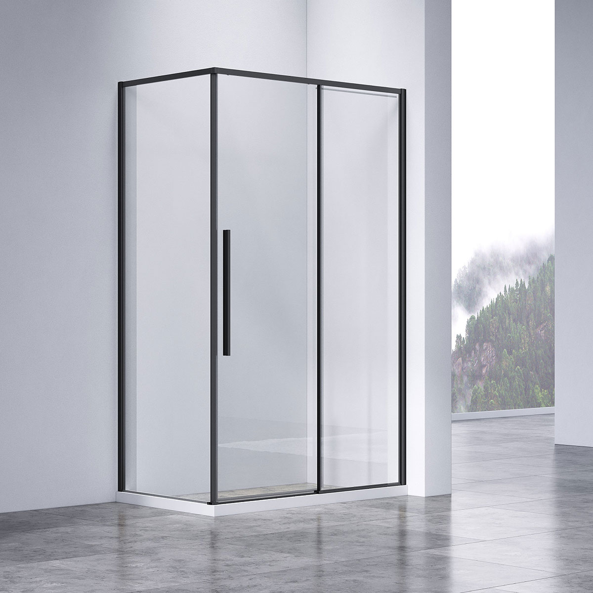 

Душевой уголок Vincea Slim-N 80х110 VSR-4SN8011CLB, Прозрачный