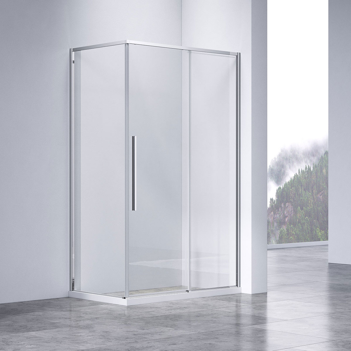 

Душевой уголок Vincea Slim-N 90х110 VSR-4SN9011CL, Прозрачный