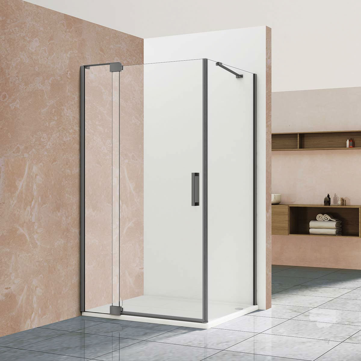 

Душевой уголок Vincea Extra 90х100 VSR-1E901090CLGM, Прозрачный