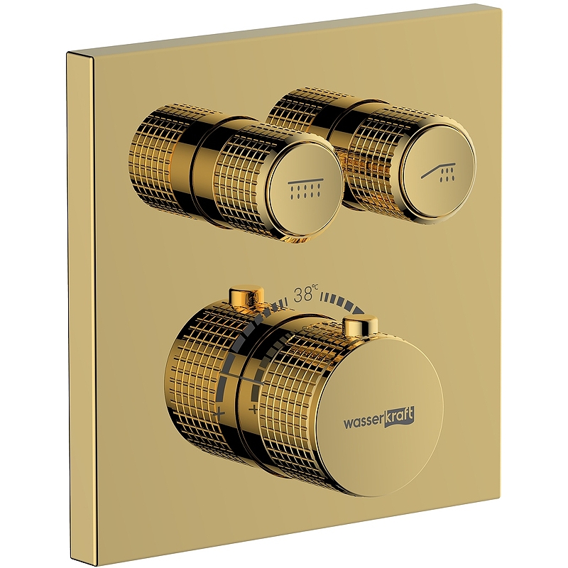 

Смеситель для душа WasserKRAFT Sauer 7148 Thermo, Золото