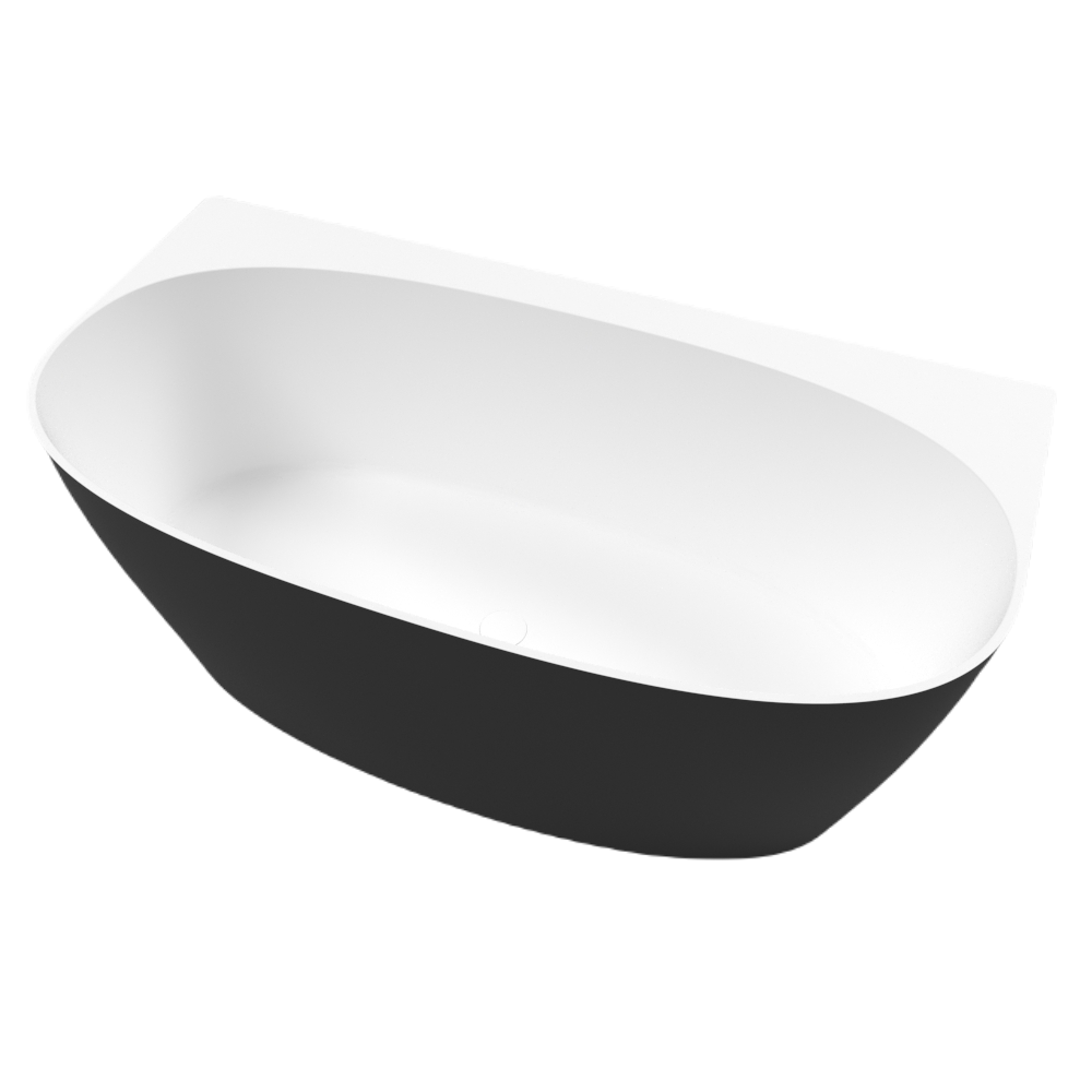Ванна из литьевого мрамора Whitecross Pearl 155х80 0214.155080.20100, цвет черный