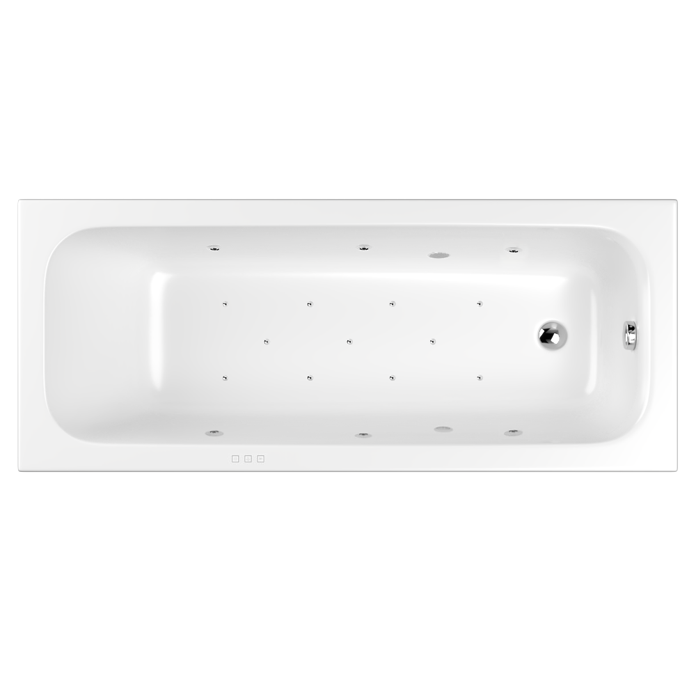 Акриловая ванна Whitecross Vibe Relax 180х75 хром, цвет белый 0105.180075.100.RELAX.CR - фото 1