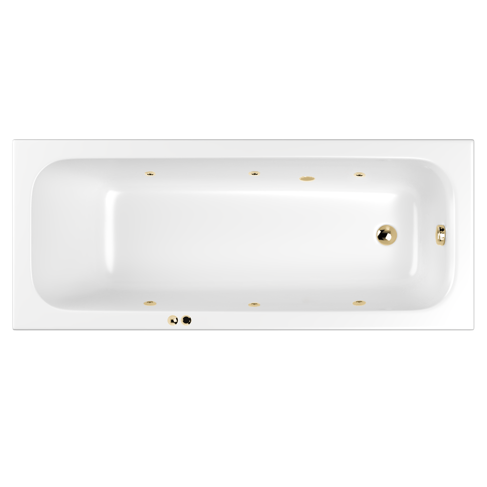 Акриловая ванна Whitecross Vibe Soft 180х75 золото, цвет белый 0105.180075.100.SOFT.GL - фото 1