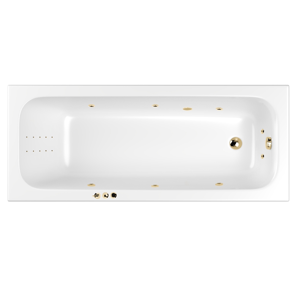 Акриловая ванна Whitecross Vibe Smart Nano 180х75 золото