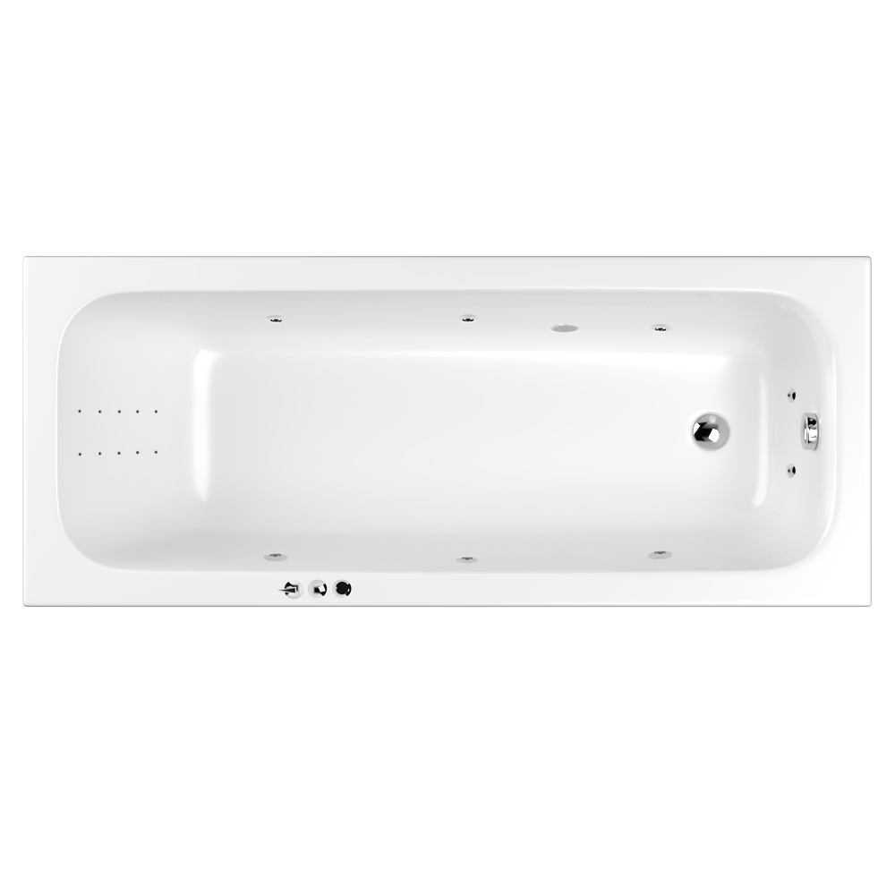Акриловая ванна Whitecross Vibe Smart Nano 180х75 хром