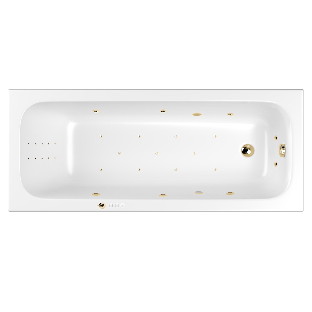 Акриловая ванна Whitecross Vibe Ultra Nano 180х75 золото