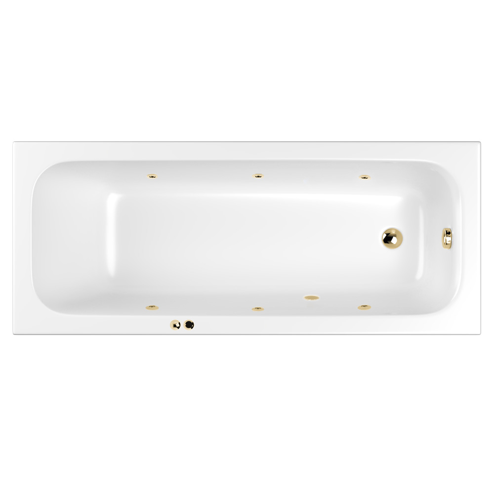 Акриловая ванна Whitecross Vibe Soft 170х70 золото, цвет белый